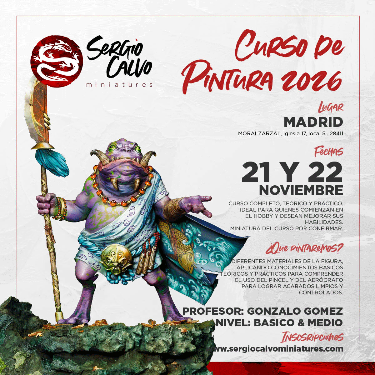 Curso Noviembre 2026 - Gonzalo Gómez: nivel básico e intermedio.